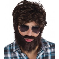Perruque Dude avec barbe