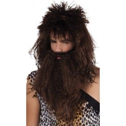 Perruque Caveman avec barbe