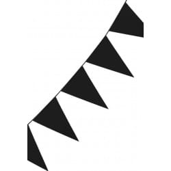 Guirlande de Fanions noir 10 m