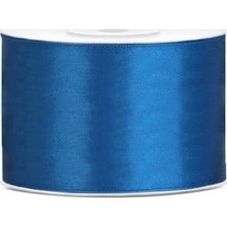 50m Ruban de Satin 50mm Bleu