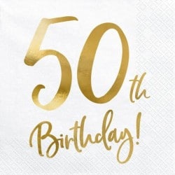 20 Serviettes 50th Birthday...