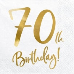 20 Serviettes 70th Birthday...