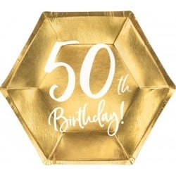 6 Assiettes 50th Birthday...