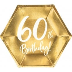 6 Assiettes 60th Birthday...