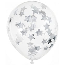 6 Ballons Confetti Étoiles...