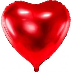 Ballon alu Coeur 61cm rouge