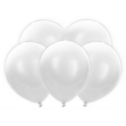 5 Ballons LED 30cm blanc
