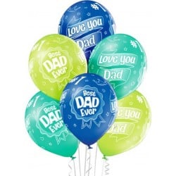 6 Ballons Ø 30cm Best Dad Ever