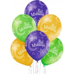 6 Ballons Ø 30cm Eid Mubarak