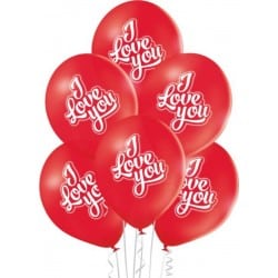 6 Ballons Ø 31cm I love you