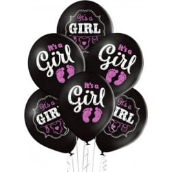 6 Ballons Ø 30cm Its a Girl
