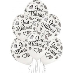 6 Ballons Ø 30cm Just Married
