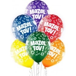 6 Ballons Ø 31cm Mazel Tov