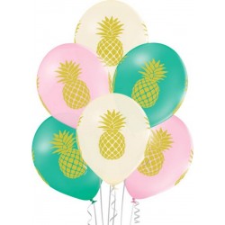 6 Ballons Ø 30cm Pineapple
