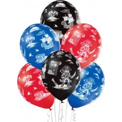 6 Ballons Ø 30cm Pirate