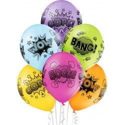 6 Ballons Ø 30cm Comic Bubbles