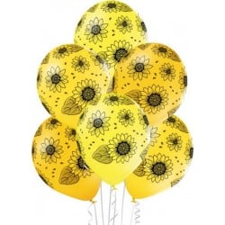 6 Ballons Ø 30cm Sunflowers