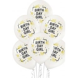 6 Ballons Ø 30cm Birthday Girl