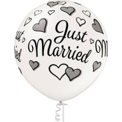1 Ballon Ø 60cm Just Married