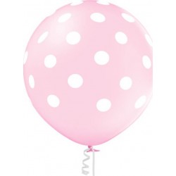 1 Ballon Ø 60cm rose Dots