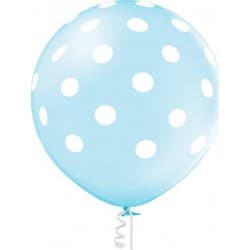1 Ballon Ø 60cm blue ciel Dots