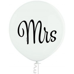 1 Ballon Ø 60cm blanc Mrs