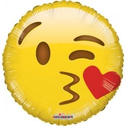 Ballon alu Emoji Kiss 38cm