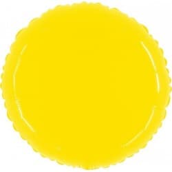Ballon alu 56cm rond jaune...