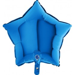 Ballon alu Etoile bleu 42x40cm
