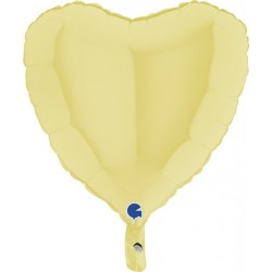 Ballon alu coeur jaune...