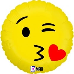 Ballon alu Emoji Kiss 38cm