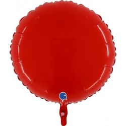 Ballon alu rond néon rouge...