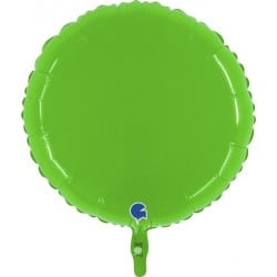 Ballon alu rond néon vert 40cm
