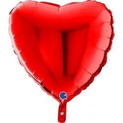 Ballon alu coeur rouge 45x44cm